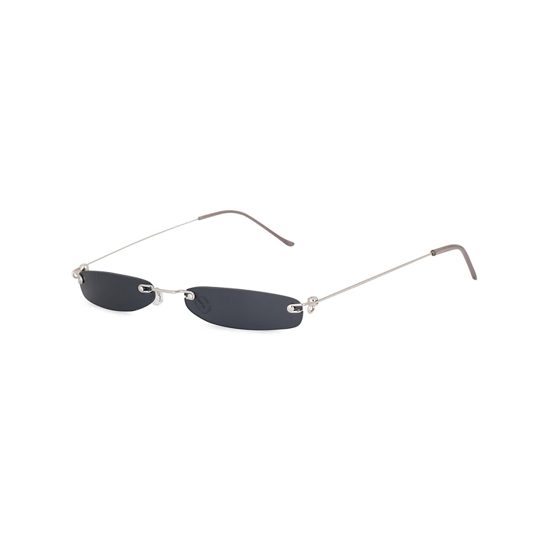 Узкая оправа, солнцезащитные очки для женщин и мужчин, винтажные разноцветные солнцезащитные очки в металлической оправе, модные мужские женские очки UV400 - Цвет линз: Черный
