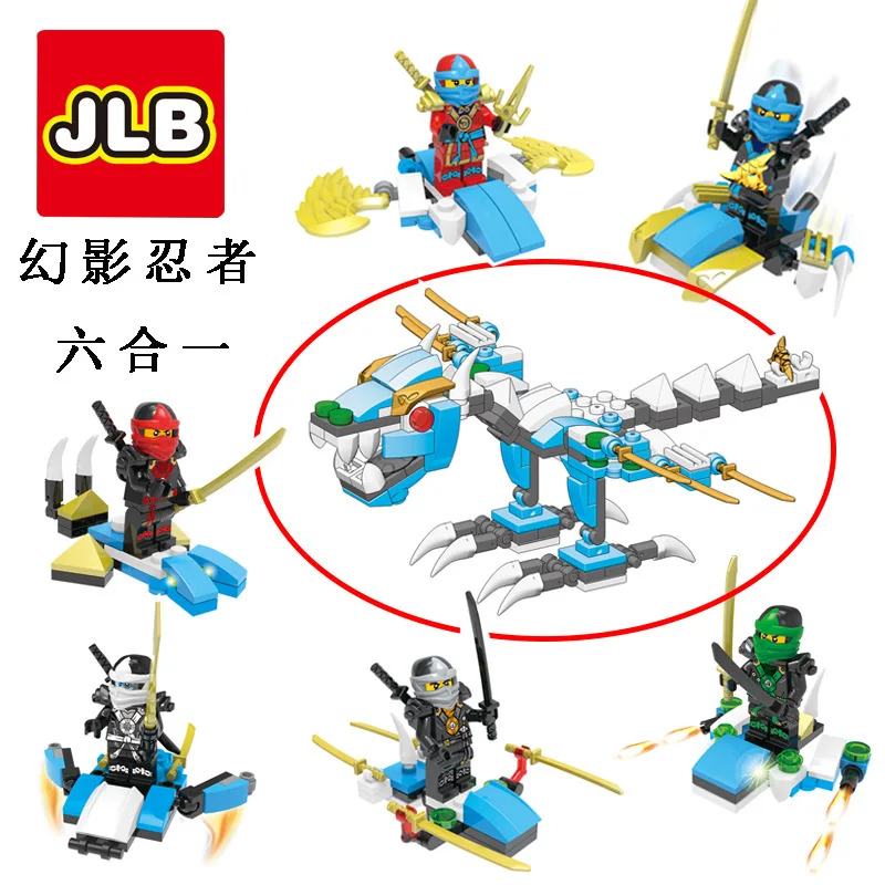 

6pcs/lot Kid Baby Toy Mini Figure Building Blocks Sets Model Toys Ninjagoed Minifigures Brick Compatible With Lepin JLB3D34901-6