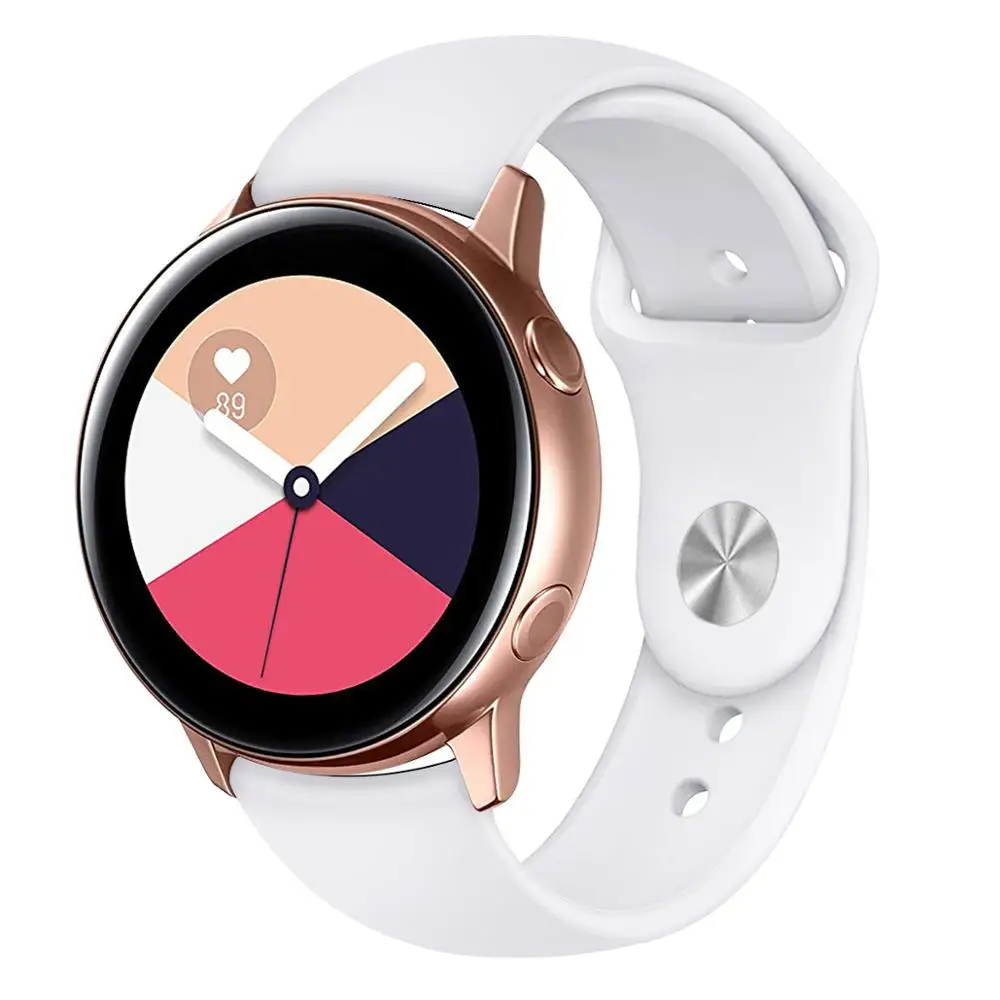 white Amazfit ремешок Bip для samsung galaxy watch Active 20 мм ремешок для часов galaxy watch 42 мм gear s2/sport correa браслет ремешок для часов 42 - Цвет ремешка: white