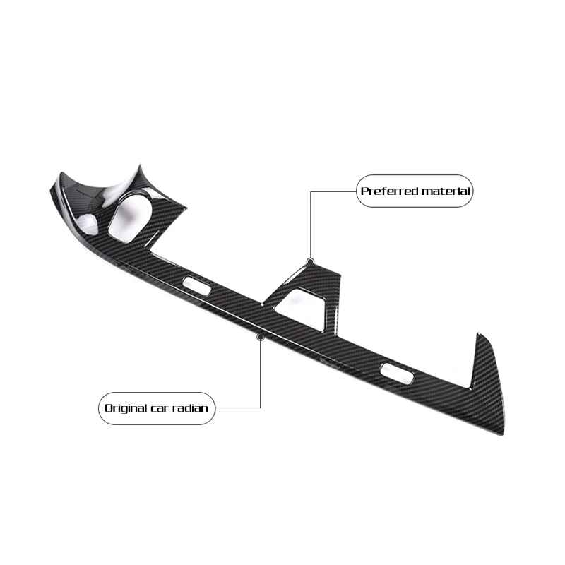 LHD Center Console Air Conditioning Vent Outlet Frame Car ABS Chrome & Carbon Fiber For BMW 5 Series G30 528li 530li 540li 2018