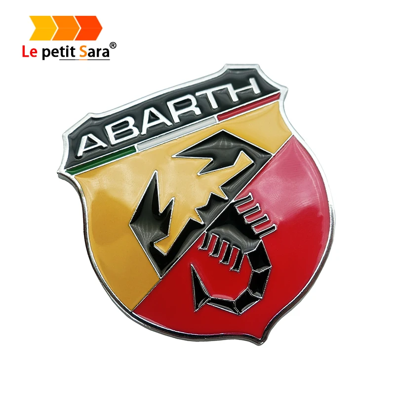 1PCS car sticker 3D Metal Scorpion Shape Emblem Badge Sticker For Fiat Abarth VW Renault Car Door Fender Trunk Rear Decor | Автомобили и