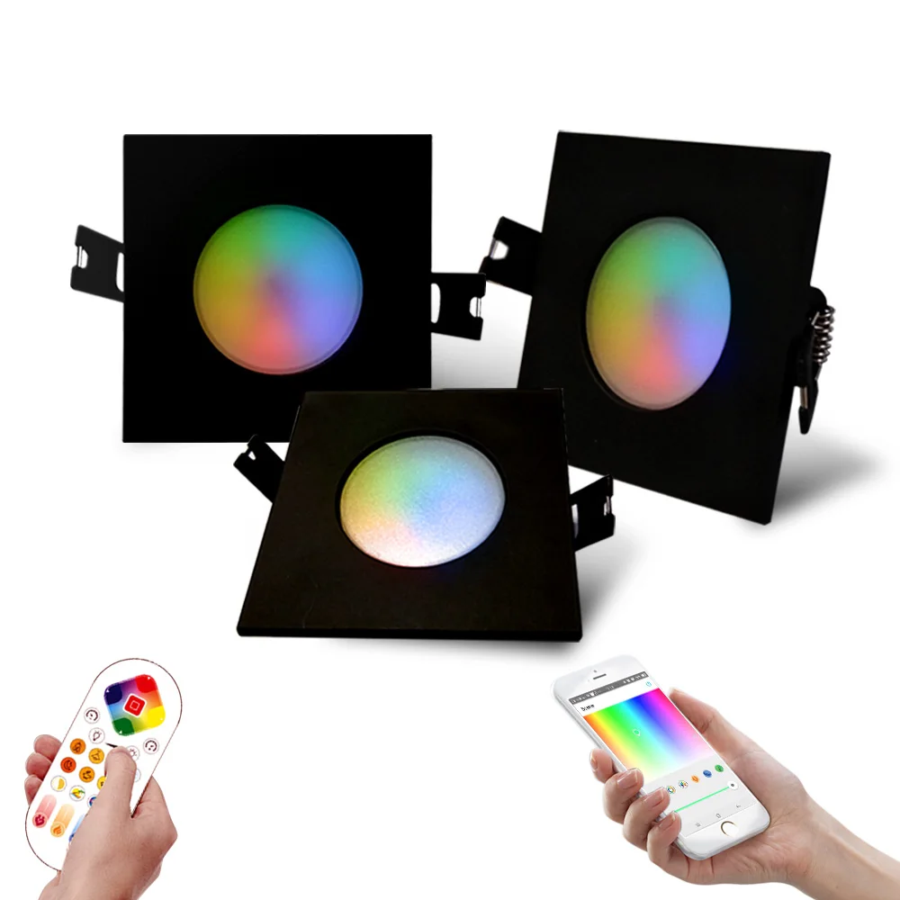 

iHomma Square IP65 Waterproof Smart LED Downlight Recessed Light Ceiling Light Smartphone APP and Remotr Control Dimmable RGBWW