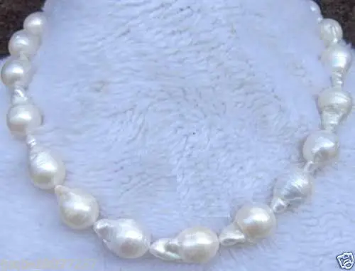 

Hot sale new Style >>>>>AAA+ Rare Huge 15-25MM WHITE SOUTH SEA BAROQUE KESHI AKOYA PEARL NECKLACE 18