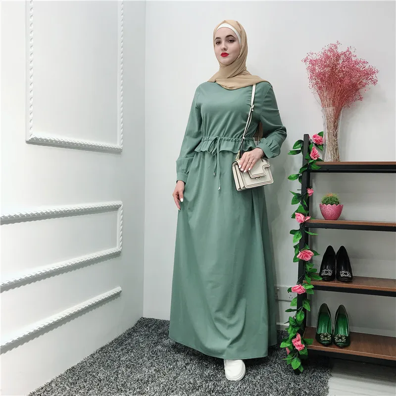 Абаи Femme Туника халат Дубайский Мусульманский платье хиджаб Турции Абая для женщин Восточный халат из марокена Катар Elbise Рамадан Исламская Костюмы