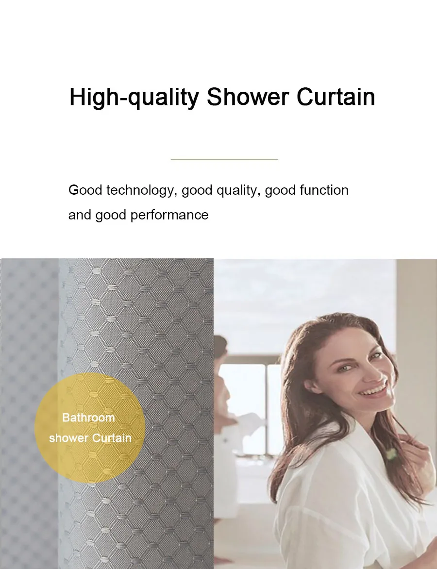 Charcoal Fabric Bathroom Curtain