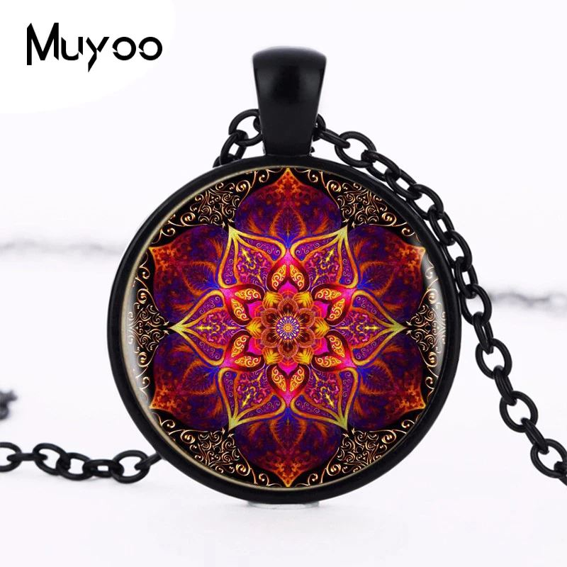 Red Logo Pendant Necklace Flower Handmade Round Vintage Chain Choker Statement Women Jewelry HZ1 | Украшения и аксессуары