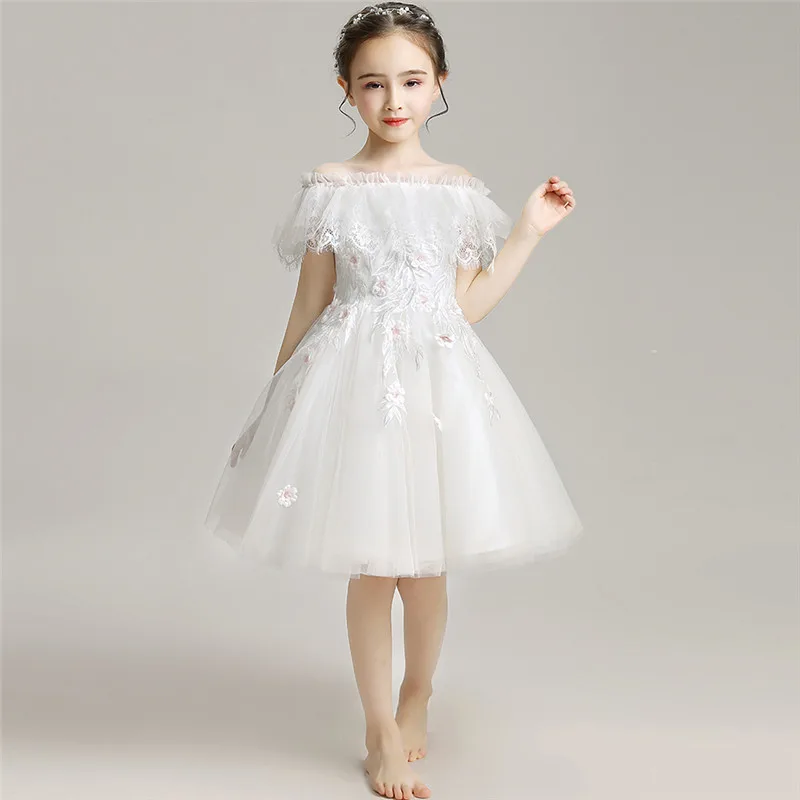 2019Summer Noble Treasure Lace Dress Baby Kids Wedding Birthday Party Dress Girls Shoulderless Princess Dress Infant Clothes 2019Summer Noble Treasure Lace Dress Baby Kids Wedding Birthday Party Dress Girls Shoulderless Princess Dress Infant Clothes