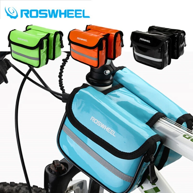 ROSWHEEL 8 серии кадров сумка Водонепроницаемый велосипедов Топ чехол для хранения седельная сумка Паньер из искусственной кожи двойной mtb