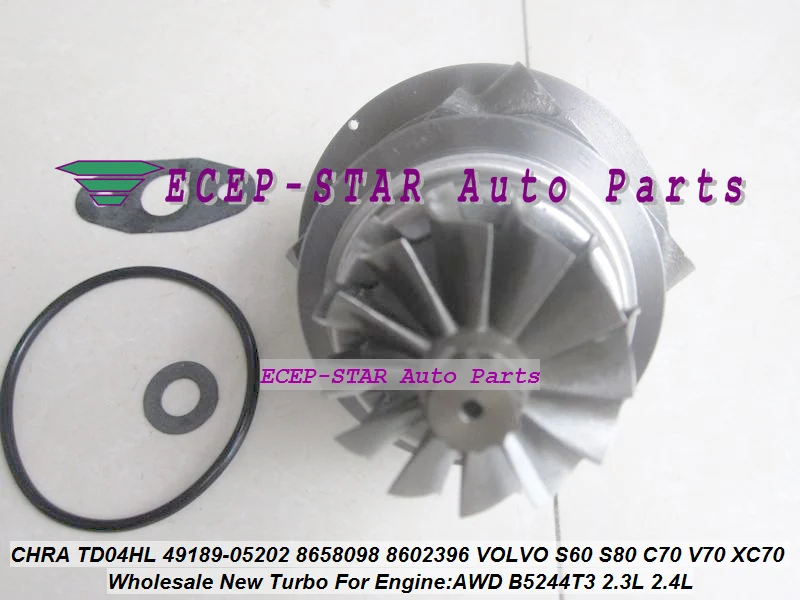 Turbo Cartridge CHRA TD04HL TD04HL 49189-05202 8658098 8602396 49189 05202 For VOLVO S60 S80 C70 V70 XC70 AWD B5244T3 2.3L 2.4L (5)