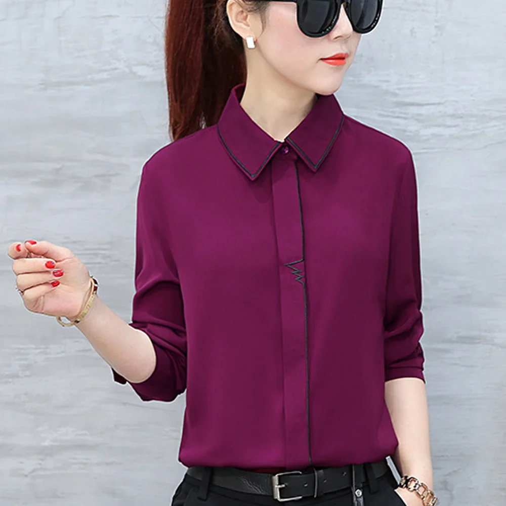 womens long sleeve work tops