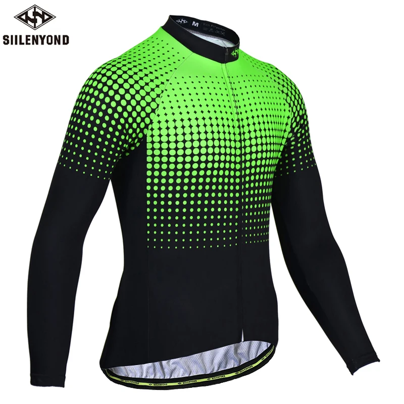 

Siilenyond 2019 Men's Keep Warm Long Sleeve Winter Cycling Jersey Thermal Fleece MTB Bike Cycling Clothe Racing Bicycle Clothes