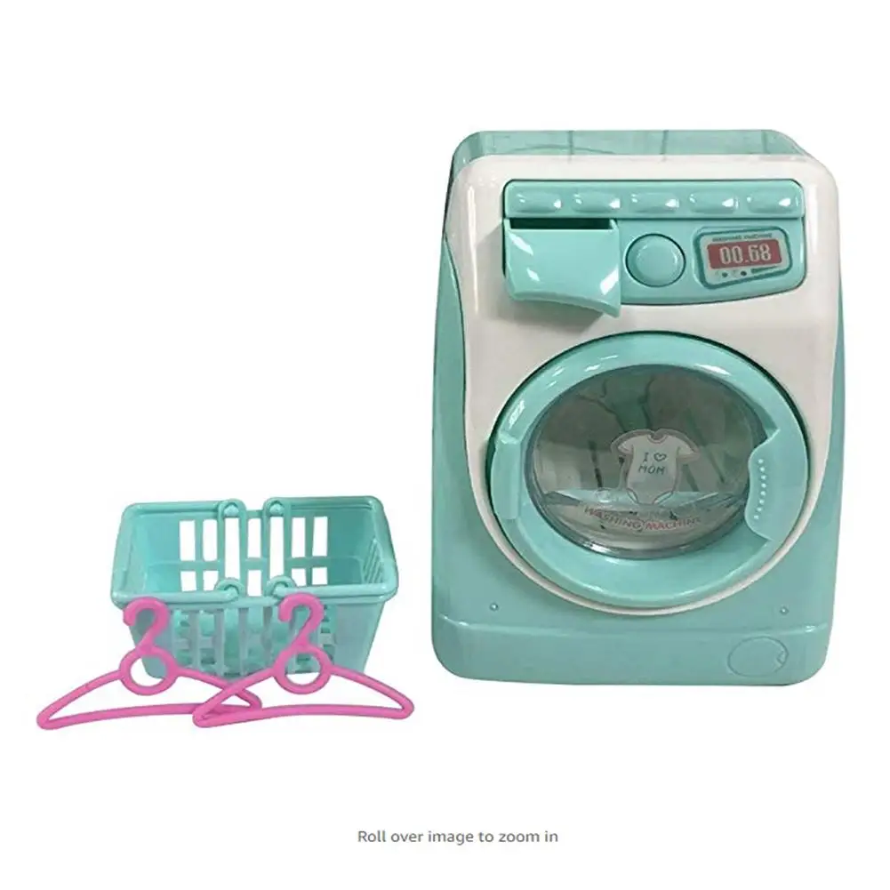 1 шт. мини пластиковый акусто-оптический эффект стиральная машина игрушка имитация детей ролевые игры игрушки - Цвет: Зеленый
