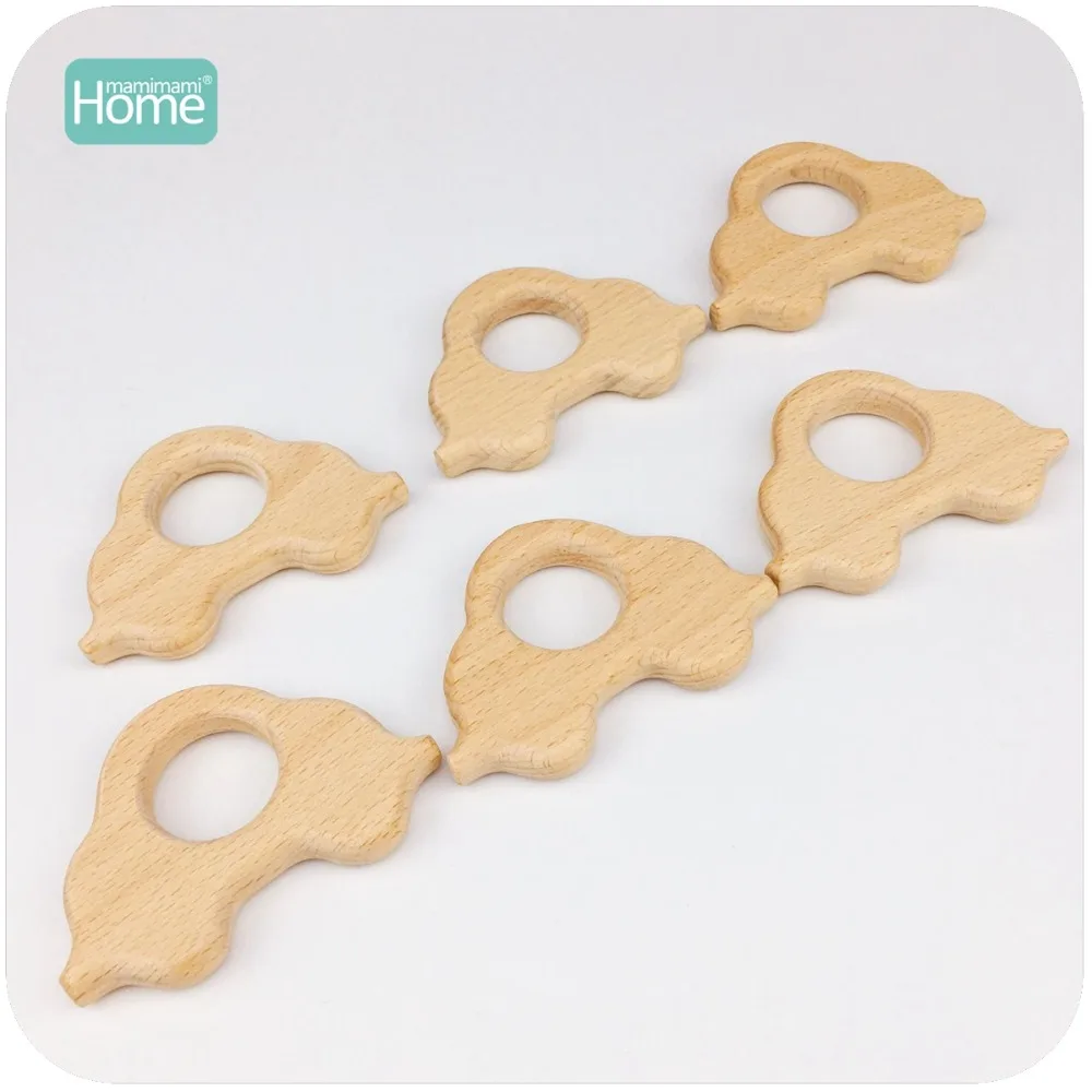 MamimamiHome Baby Toys Wooden Car 10pc Can Chew Beech Wood Teething Jewelry Educational Toys For Babies 4