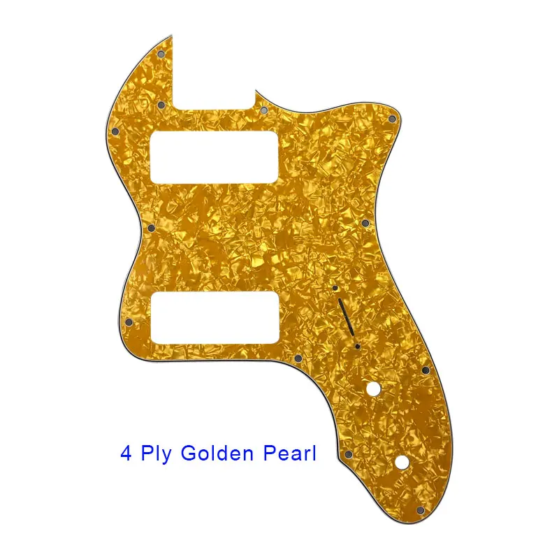 4 ply golden pearl Classic 72' thinline Telecaster tele Guitar Pickguard with P90 humbucker