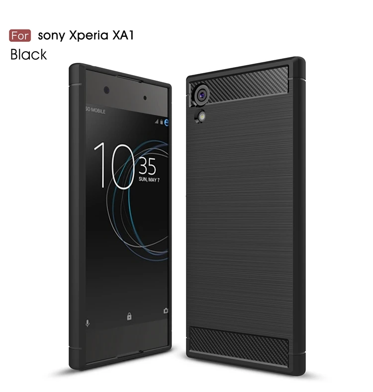 10 шт./лот для sony Xperia XA1 карбоновый чехол тонкий прочный Броня противоударный мягкий резиновый силиконовый чехол для sony XA1