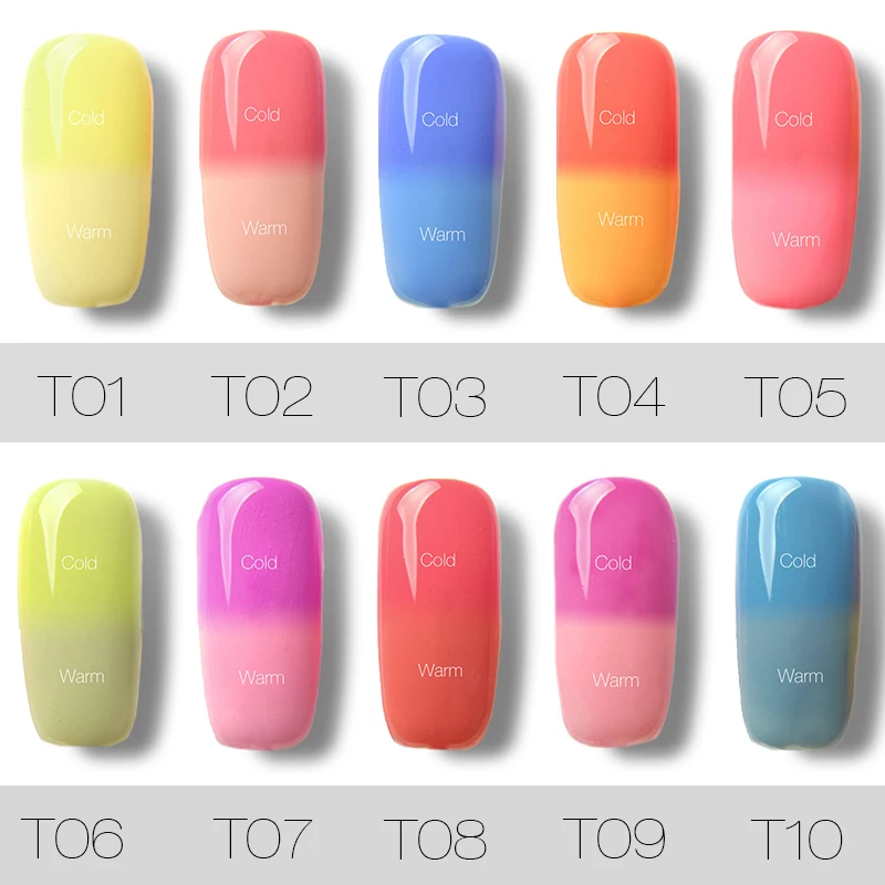 روزاليند هلام 1 S 7 ML مسمار البولندية درجة حرارة اللون تغيير T01-30 مسمار الفن الأشعة فوق البنفسجية أدى بريق ورنيش ماكياج الجودة هلام ورنيش