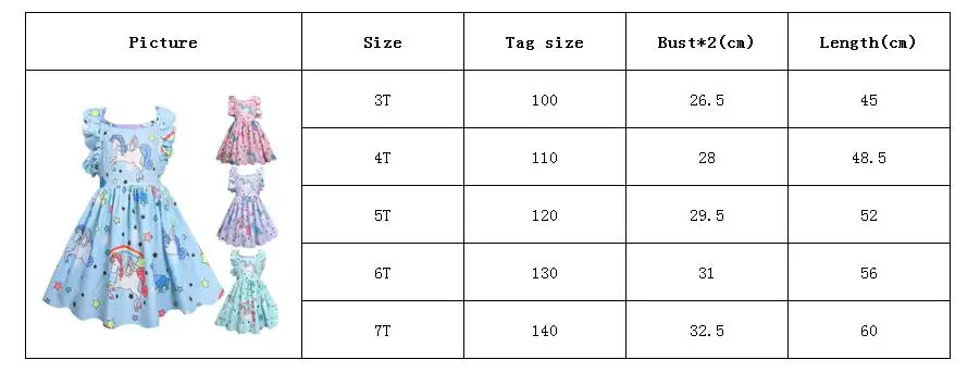 Платья для девочек; Новая креативная детская одежда; милое платье для девочек с единорогом; детское летнее платье; костюм с единорогом; платье принцессы