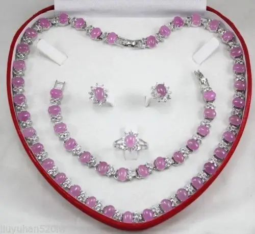 

free shipping>>> Natural Jade Gift Necklaces Bracelets Earring Jewelry Sets +Box02 NEW
