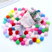 100 шт 20 мм помпоны меховой плюшевый шар для рукоделия DIY ювелирных изделий для дома, свадьбы, украшения одежды, принадлежности для фестивалей и мероприятий