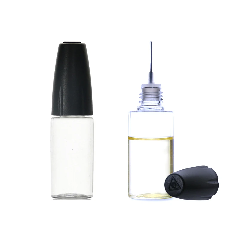 

100Pcs 10ML 15ML PET Clear Needle Bottle with Long Thin Needle Tip Dropper Bottle For oil Empty oil Accessories E Liquid
