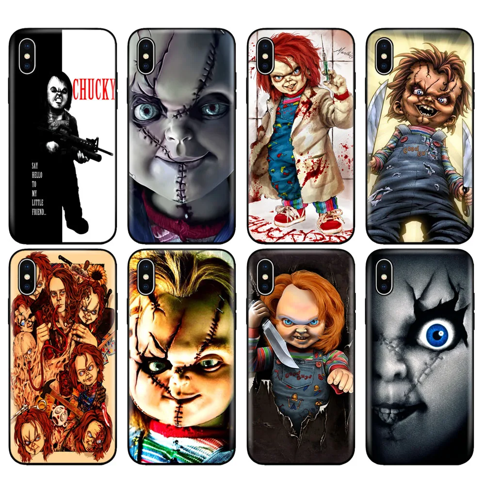 Custodia In Tpu Nero Per Iphone 5 5S Se 2020 6 6S 7 8 Plus X 10 Custodia Per Iphone Xr Xs 11 Pro Max Charles Lee Ray Chucky Doll