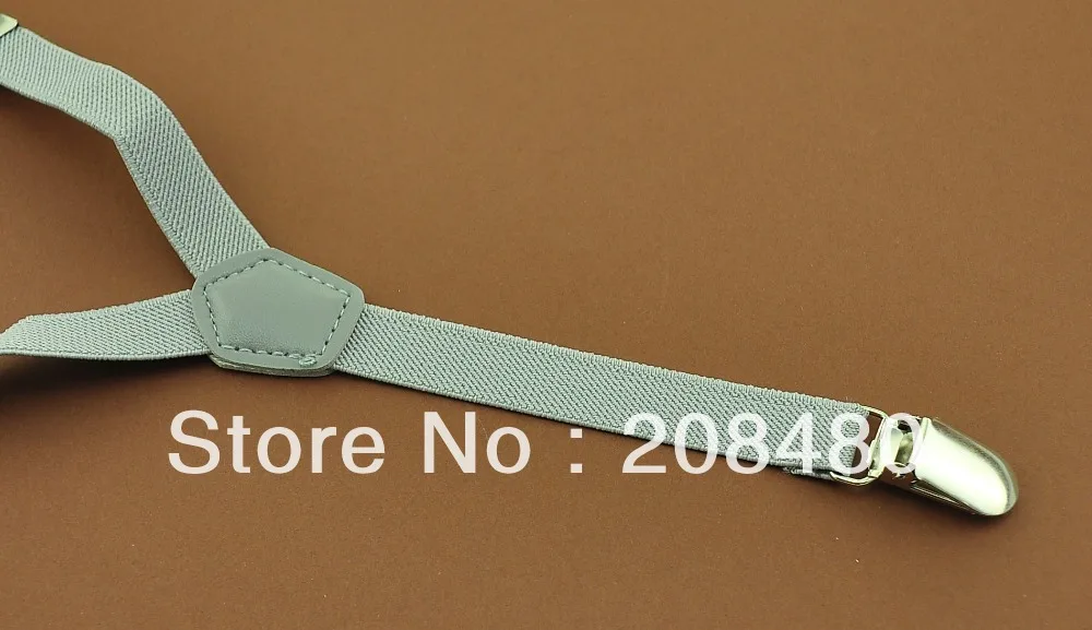 -1.5x65cm"Light gray" Kids Suspenders Children/Boys/Girls Suspender Elastic Braces Slim Suspenders-&Retail