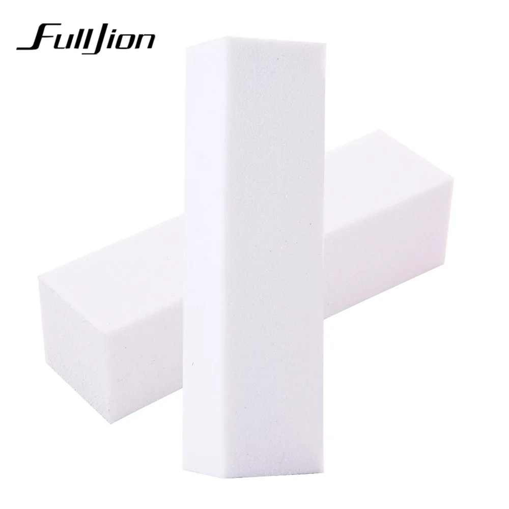 Harga Fulljion 1 pcs Pink Bentuk Nail Buffer File Untuk UV Gel Putih Nail Sanding File Blok Penyangga Kuku Manicure Pedicure Nail Art Alat