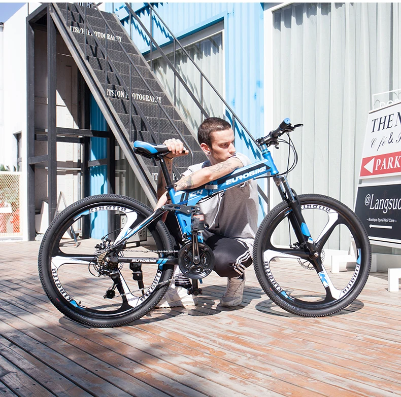 Best EUROBIKE Folding Bike 26 Inches Aluminum Frame 21 Speed Gears Dual Suspension Mountain Bike 1 Best EUROBIKE Folding Bike 26 Inches Aluminum Frame 21 Speed Gears Dual Suspension Mountain Bike 1