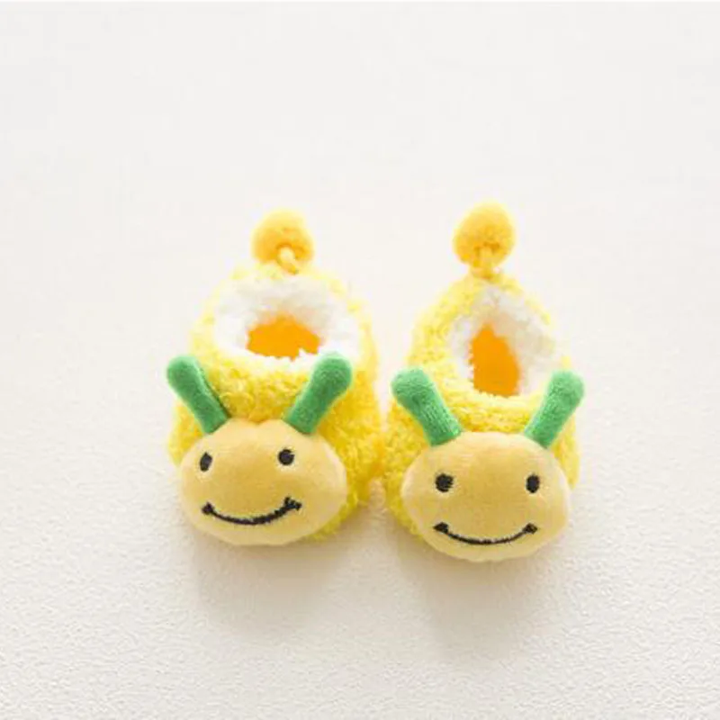 Yellow caterpillar Новые модные толстые детские носки для малышей, милые Кашемировые Носки с рисунком куклы - Цвет: Yellow caterpillar