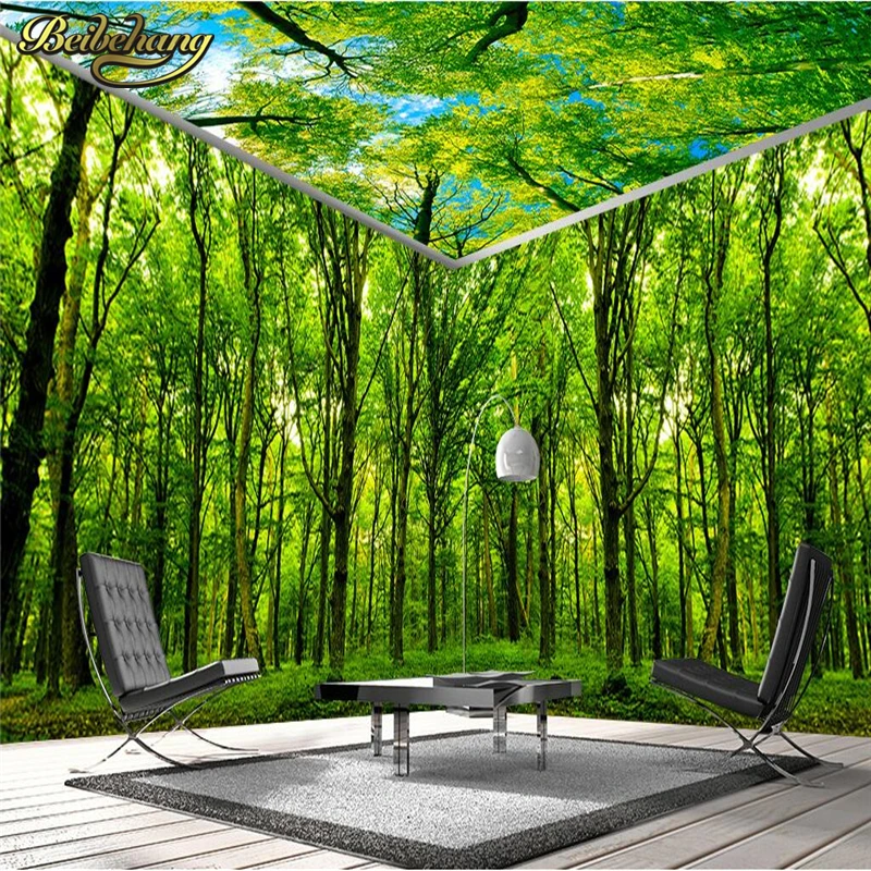 Us 8 25 45 Off Beibehang Forest Themed Space Full House Backdrop Custom 3d Mural Wallpaper Tv Backdrop Bedroom Living Room Mural Wall Paper In