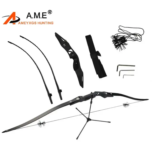 US $251.49 62 inches Heifeng 20-50lbs Takedown Kit Bow Arrow Rest RH D97 String Sport Feather Gift Recurve Bow