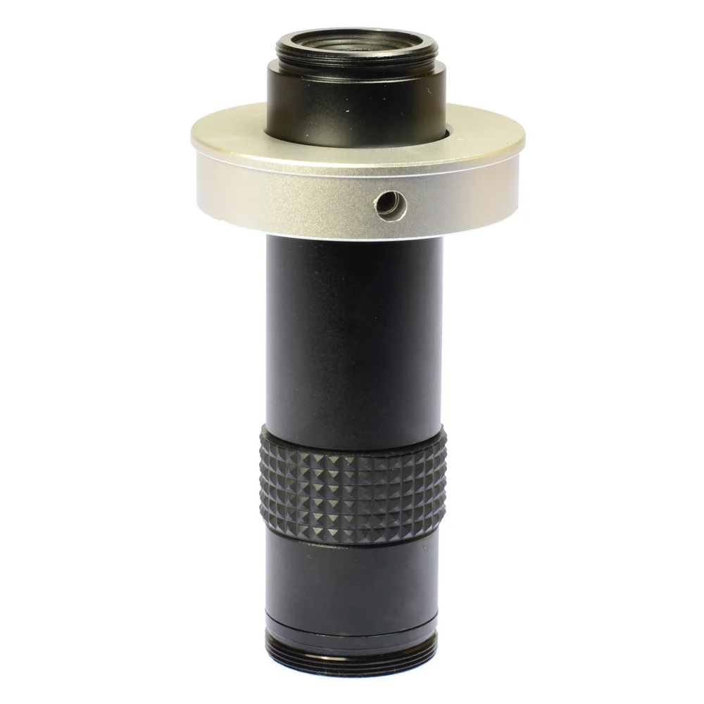 

120X Objective Lens Vision Lens Max 120X Zoom Lens C-Mount Glass Lens with 50mm Ring Adapter for Microscope Camera