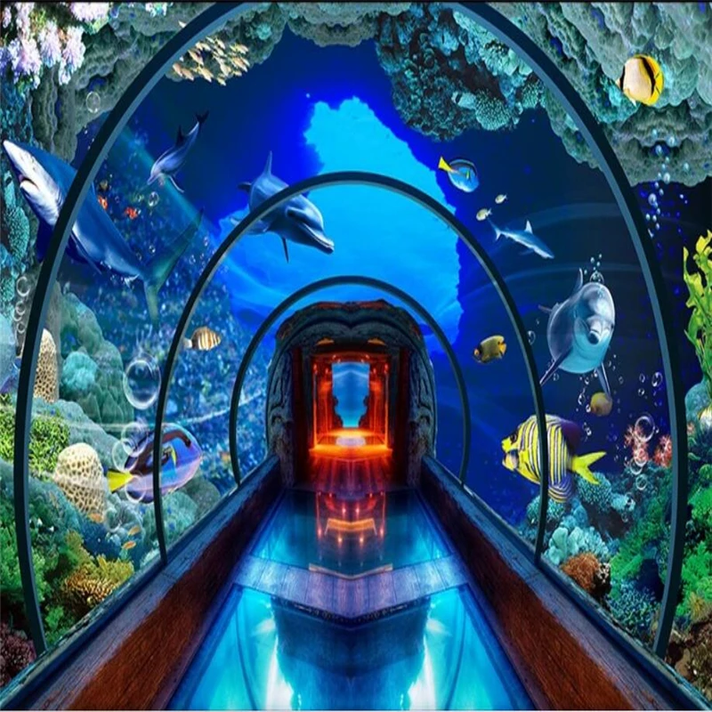 Wellyu подводный мир Аквариум 3D фон настенная живопись на заказ большие обои|3d