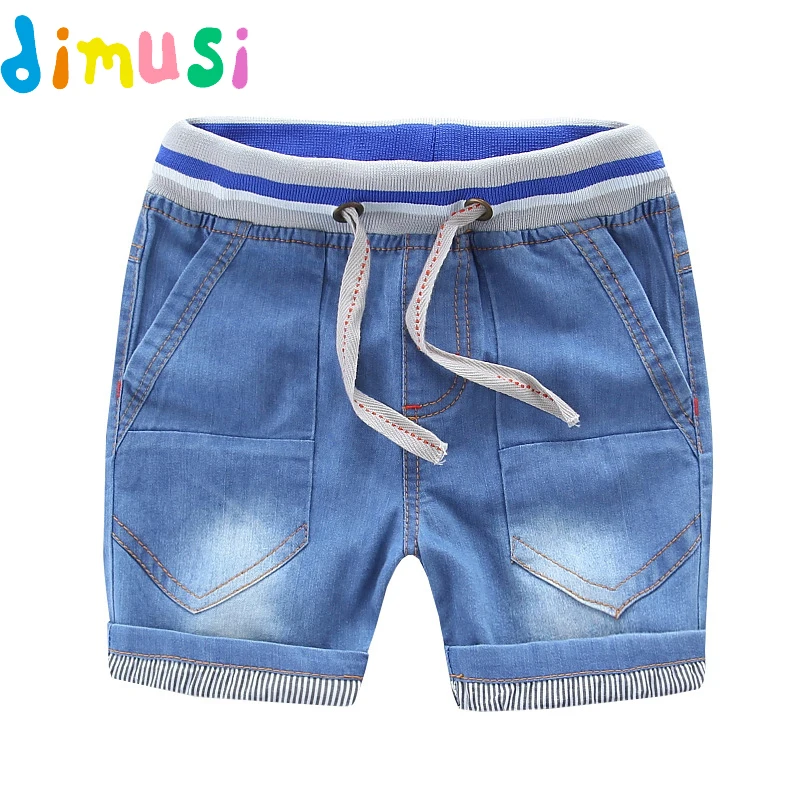 

DIMUSI Summer Boy's Ripped Jeans Child Denim Jeans Shorts Panties Jeans for Kids Cotton Mid Elastic Waist Shorts 12M-6T,EA003