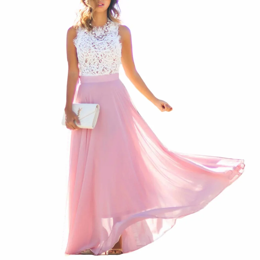 2018 Boho Summer White Lace font b Dress b font Women font b Elegant b font