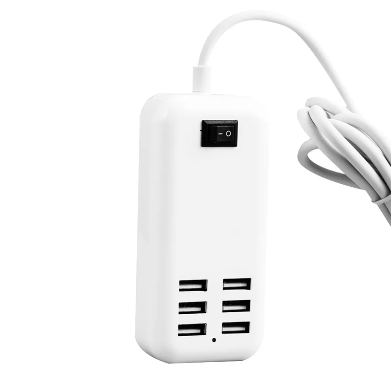 1 5 м 6 портов USB разъем зарядное устройство Универсальный В/3 А ЕС вилка адаптер для