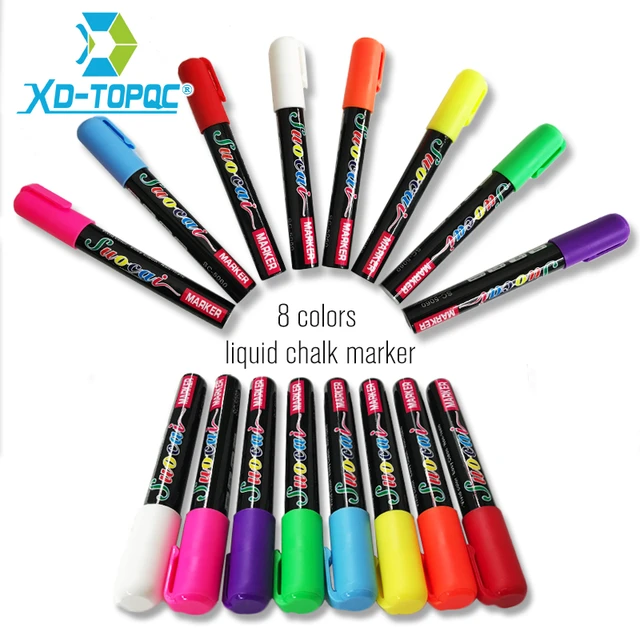 8pcs Free shipping 10mm nib Erasable marker pen car window marker colour glass  window markers - AliExpress