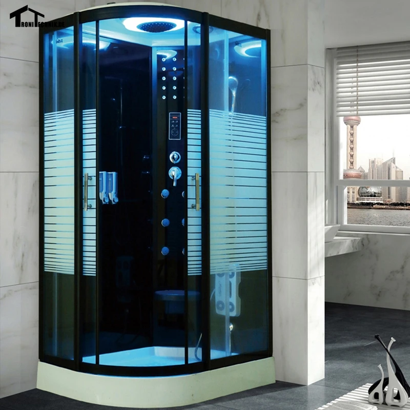 80X120 CM Zwarte douchecabine GEEN Stoom Bad Hydro douche cabine