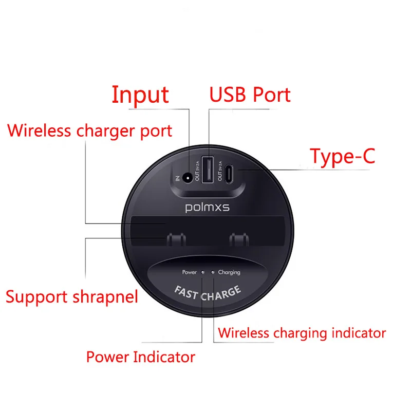 Двойное автомобильное зарядное устройство USB QI 10 Вт Беспроводное зарядное устройство для iphone 8 X XS XR samsung huawei xiaomi type-c быстрое зарядное устройство для телефона xiaomi