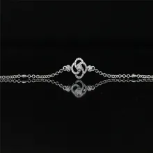 LASAMERO 0.184CTW роскошные золотые браслет в форме сердца натуральный кристалл алмаза браслет 18 К золото половина Алмазный диск браслет