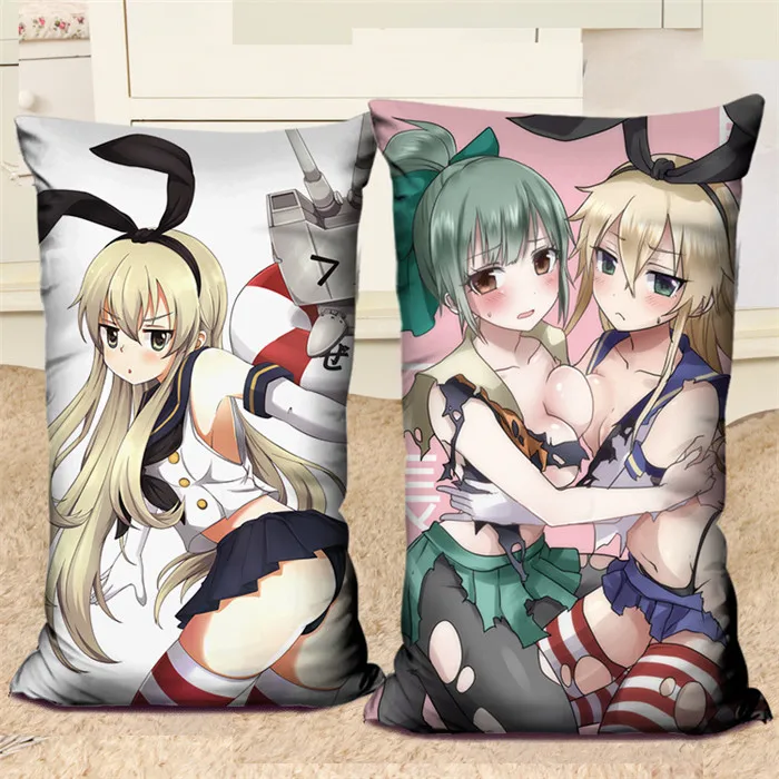 4 Kantai Коллекция аниме декоративные подушки мультфильм подушки 40x60 см мягкие двусторонней печати Kantai Коллекция Подушки Подарки - Цвет: 4