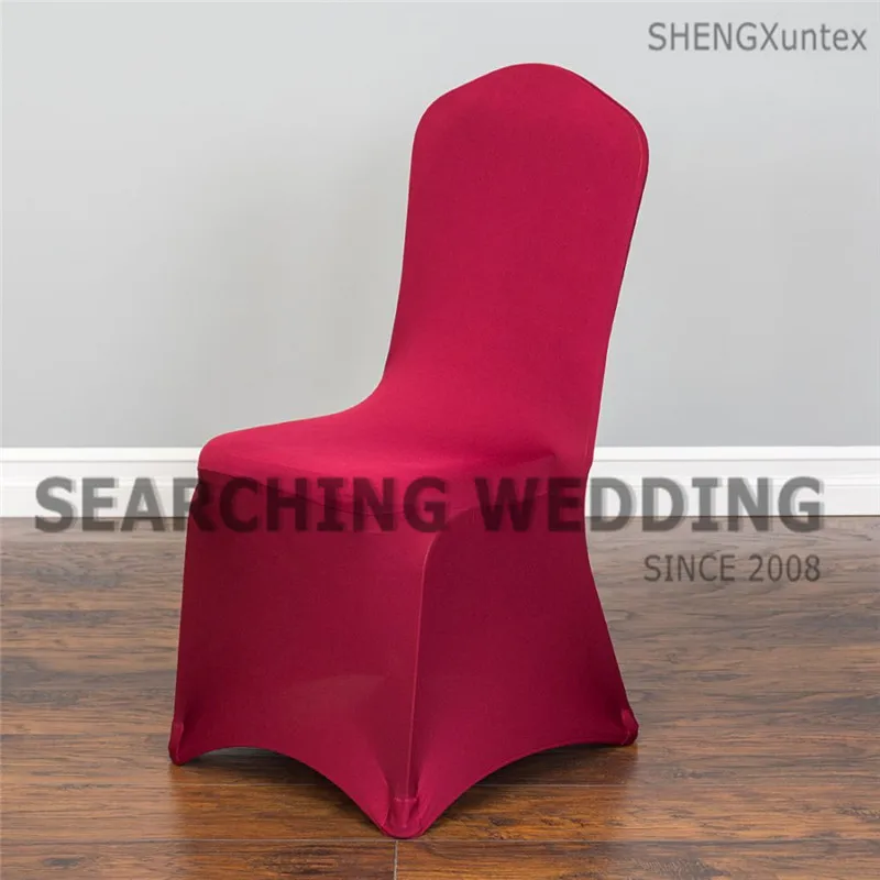 Лидер продаж лайкра спандекс крышка стула для Свадебная вечеринка для торжеств - Цвет: burgundy