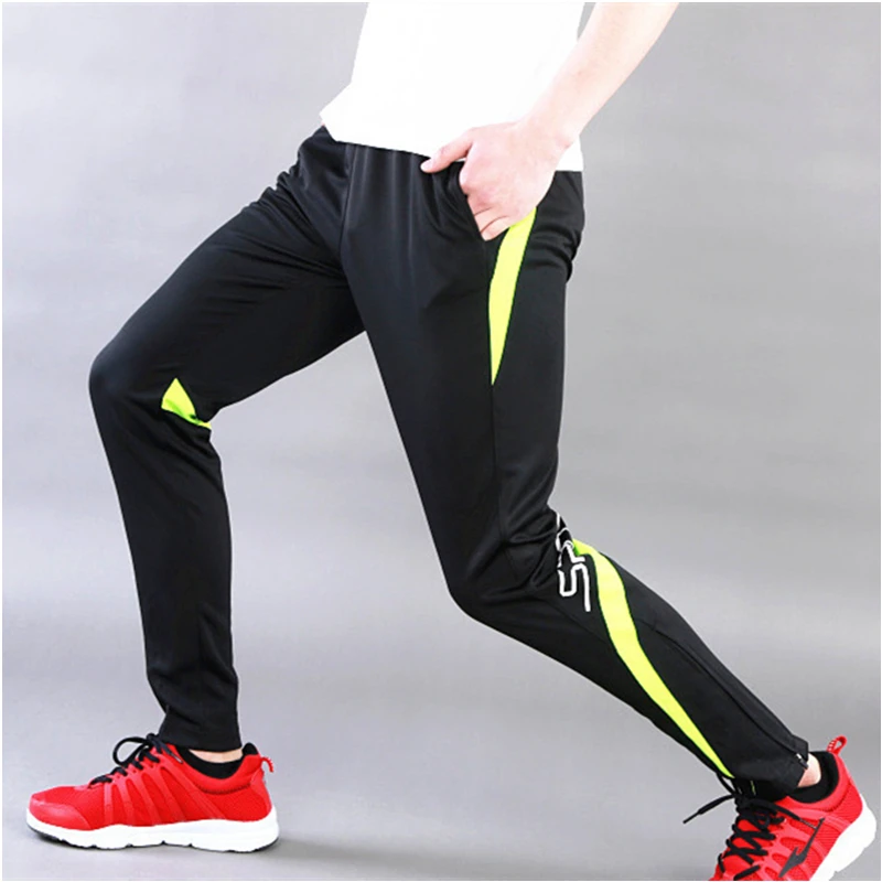 Image 2016 New Arrival Sports Kids Soccer Training Pants Skinny Men Volleyball Trousers Zipper Leg Pants Ropa Running Hombre Red S 4XL