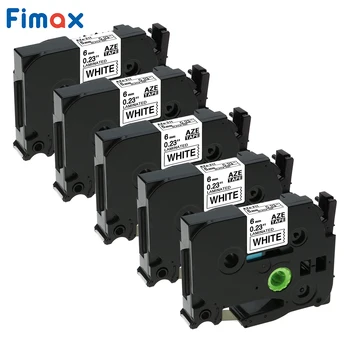

Fimax 5 Packs TZe211 Compatible for Brother P-touch Label Tape TZe-211 Tze211 6mm Black on White for Brother P-touch Tze Label