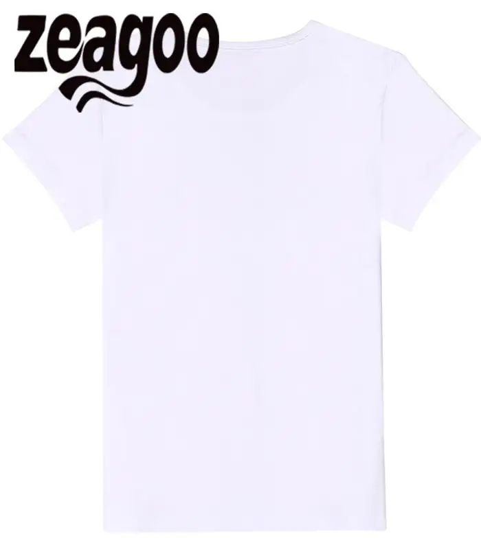 Zeagoo Кристалл Повседневное одноцветное Plain Crew Neck Slim Fit мягкий короткий рукав