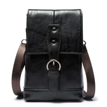 Для мужчин из искусственной кожи модная сумка через плечо, сумка на плечо ремень крюк поясная сумка для телефона сигареты визитница, кошелёк, Новинка