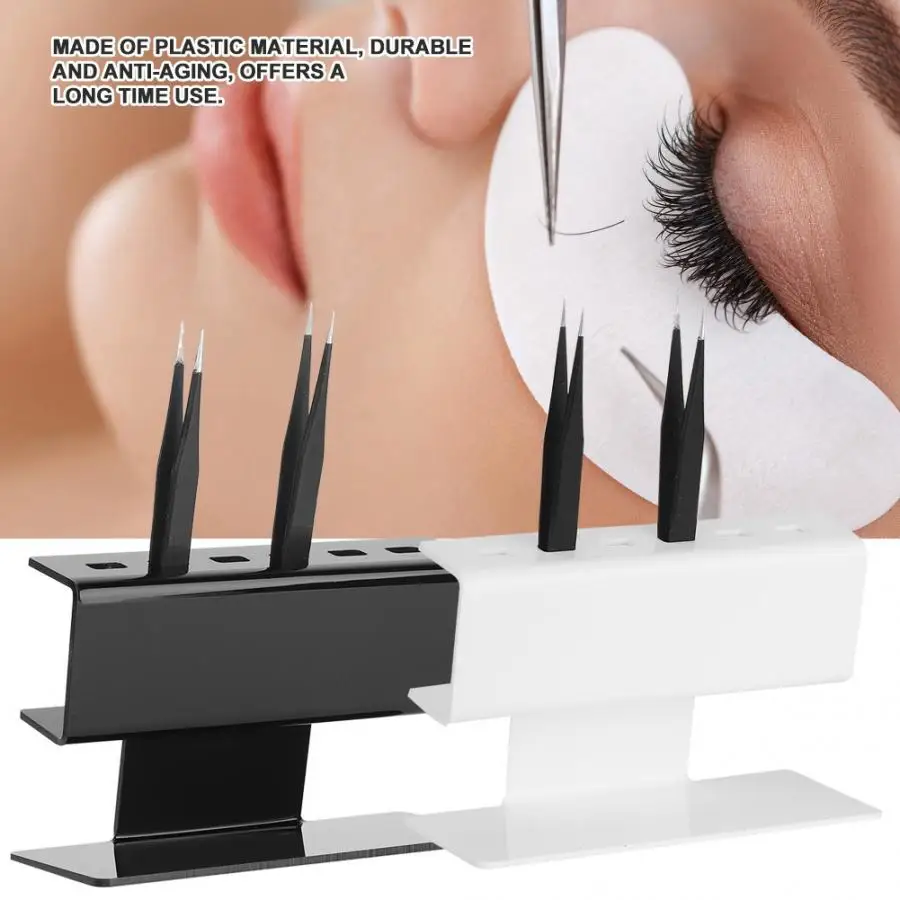 

Eyelash Extension Plastic Tweezers Shelf Holder 6pcs Tweezer Stand Positions Eyelash Extension Tool Accessory