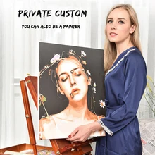 Leidea фото на заказ сделать свой собственный Diy Цифровая живопись маслом по номерам картина рисунок на холсте портрет Свадебные семейные фотографии