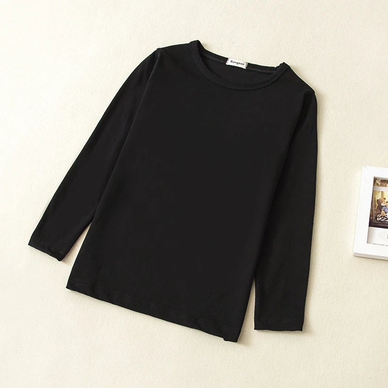 Childrens Long Sleeve T 100/% Cotton Basic Round Neck Long Sleeve Boys Girls Kids /& Toddler T-Shirt