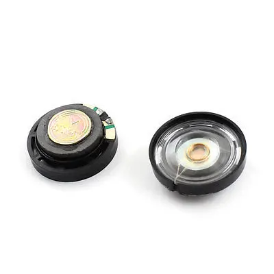 2Pcs 0.25W 16 ohm 29mm Round Black Plastic Magnet Electronic Speaker Loudspeaker | Обустройство дома
